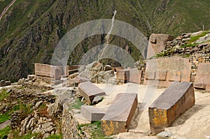 Peru, Sacred Valley, Ollantaytambo Inca fortress photo