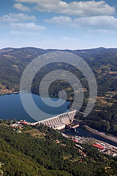 Perucac Serbia hydroelectric power plant on river photo