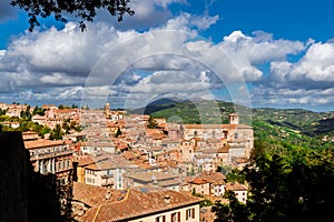 Perugia historical center and Umbria countryside