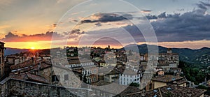 Perugia (Umbria) panorama from Porta Sole