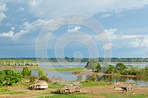 Peruvian Amazonas, Indian settlement photo