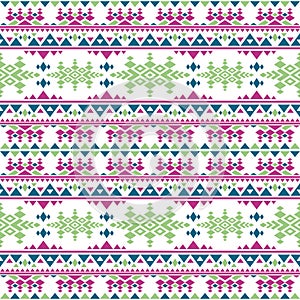 Peruvian aztec vector seamless pattern. Boho style mexican indigenous repetitive texture
