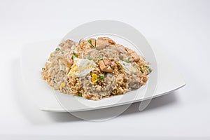 Peruvian-chinese rice or arroz chaufa