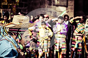 Peruvian dancers at the parade in Cusco. photo