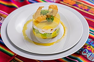 Peruvian food: Causa, comida peruana photo