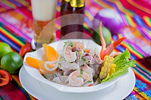 Peruvian food: Fish ceviche