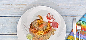 PERUVIAN FOOD: sea food and rice called