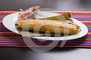 Peruvian food: tamal, tamales