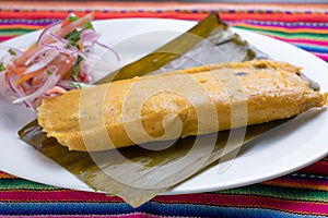 Peruvian food: tamal, tamales