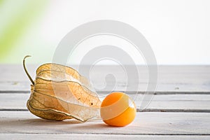 Peruvian groundcherry on a table