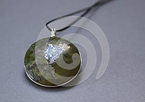 Peruvian jade stone in handmade jewelry