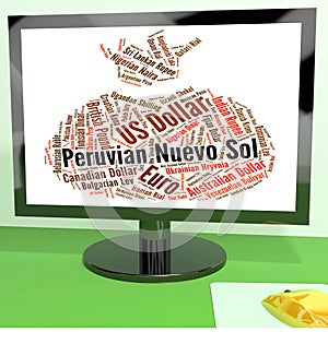Peruvian Nuevo Sol Shows Foreign Exchange And Coin