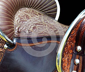 Peruvian Paso style leather saddle