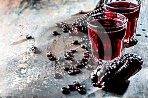 PERUVIAN PURPLE CORN DRINK. Chicha morada purple sweet traditional peruvian corn drink.