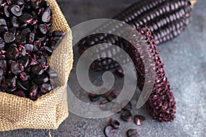 Peruvian Purple Corn, Which Is Mainly Used To Prepare Juice photo