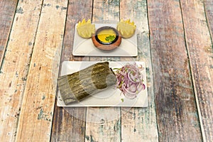 The Peruvian tamale made from corn is known in pre-Columbian existence. photo