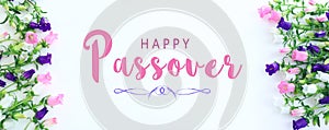 Pesah celebration concept with flowers (jewish Passover holiday