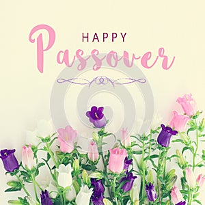 Pesah celebration concept with flowers (jewish Passover holiday