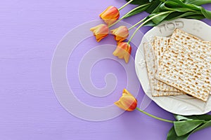 Pesah celebration concept jewish Passover holiday.