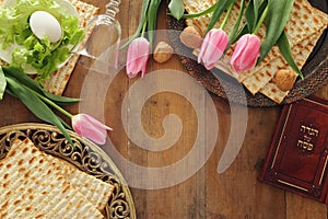 Pesah celebration concept jewish Passover holiday.