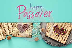 Pesah celebration concept jewish Passover holiday.