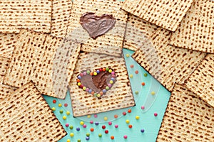 Pesah celebration concept jewish Passover holiday.