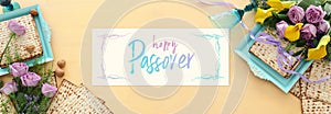 Pesah celebration concept jewish Passover holiday