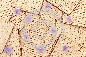 Pesah celebration concept jewish Passover holiday with matzoh