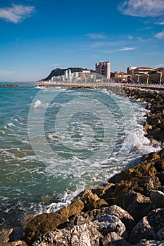 Pesaro town on the adriatic sea photo