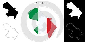 Pescara outline map