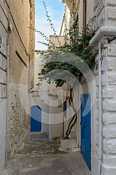 Peschici Puglia, Italy typical old alley