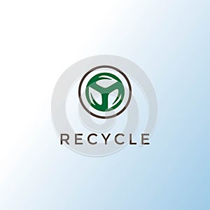 Circle Leaf Leaves Recycle Environment Logo Design Vector