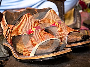 Peshawari Chapal Traditional shoes photo