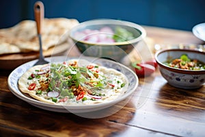 peshwari naan variety with different stuffings photo