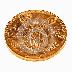 50 pesos gold coin photo