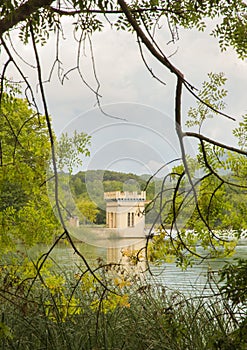 Pesquera Fishing building Banyoles lake photo