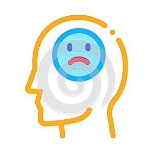 Pessimistic person icon vector outline illustration