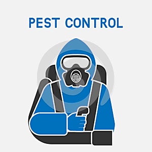 Pest Control Exterminator in protective suit