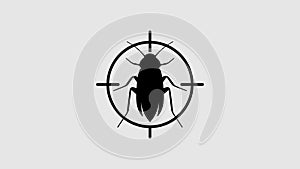 Pest control graphic animation. Alpha channel