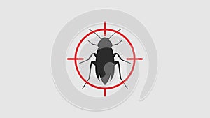 Pest control graphic animation. Alpha channel