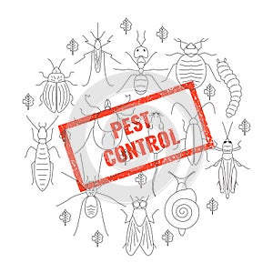 Pest control insect stamp