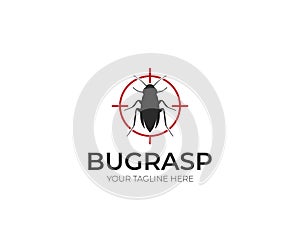 Pest Control Logo Template. Insect Vector Design