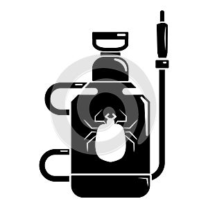 Pest control poison icon, simple black style