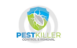 Pest Control, Removal and Disinfection Service Logo design