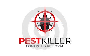 Pest Control, Removal and Disinfection Service Logo design