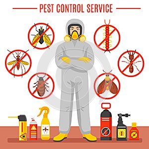 Pest Control Service Illustration