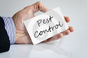 Pest control text concept