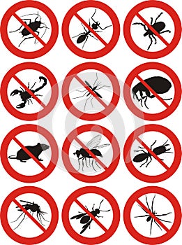 Pest control - warning sign photo