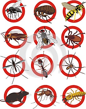 Pest control - warning sign photo