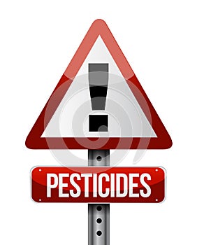 Pesticides warning sign illustration design